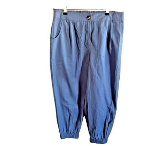 Halara Jogger Pants‎ Women's Large Petite Gray Mid Rise Cotton EUC Lightweight